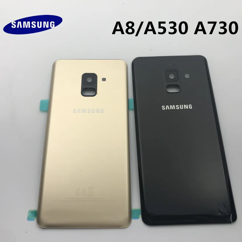 Чехол для samsung Galaxy A8 A530 A8+ plus A730, задняя крышка, корпус, запасные части+ стеклянная рамка для камеры+ Инструменты