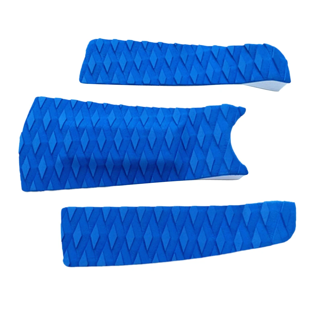 3 Pieces Diamond Patterned EVA Stand Up Paddleboard Traction Pad, Surfboard Tail Pad, DECK GRIP