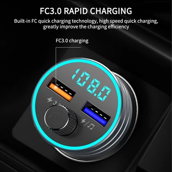 

Onever USB Car Mp3 Player Bluetooth FM Transmitter Receiver Dual USB Car USB Charger Multifunctional Car Charger Sliver