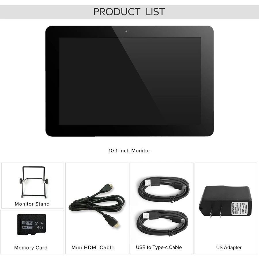 Eviciv 10 дюймовый 1368x768 портативный монитор для ПК PS4 Windows 7 8 HD LCD HDMI IPS внешний экран