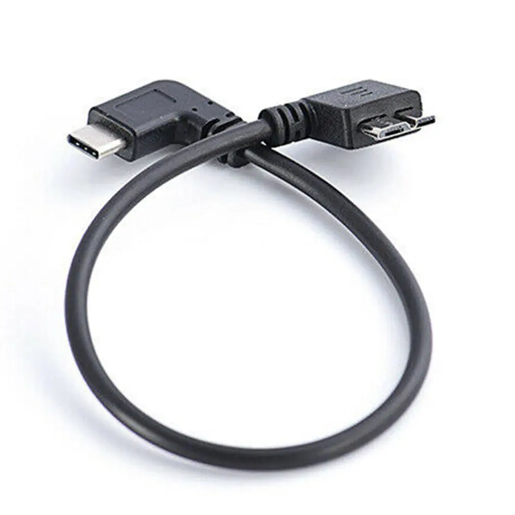 Угол 90 градусов USB3.1 Type C к USB 3 0 Micro B кабель 5 Гбит/с разъем для передачи данных