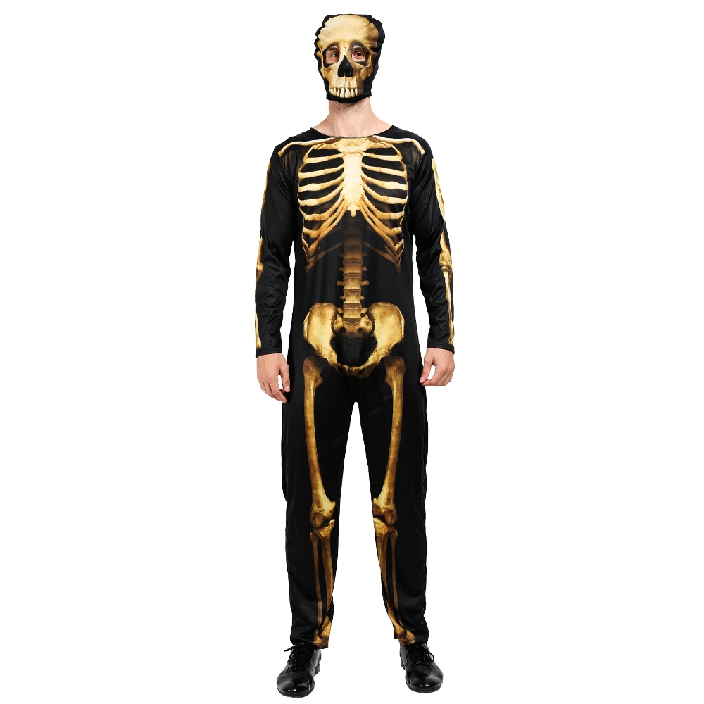 Horror Mens 3D Print Skull Jumpsuit 2019 ҷ ǻ ο  ̷   ٵ Ʈ, ڽ ũ