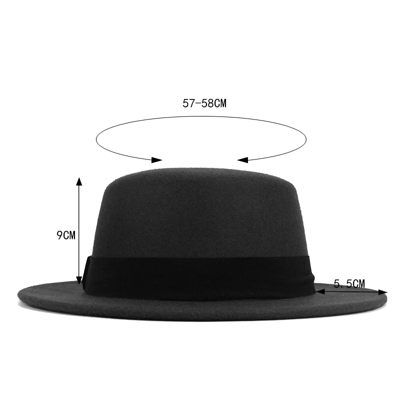 Новая модная шерстяная шляпа для мужчин и женщин фетровая с широкими полями|top