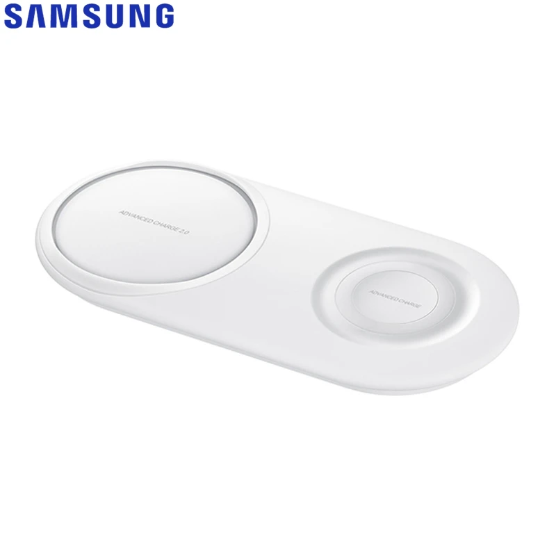 Samsung Оригинальное Беспроводное зарядное устройство Duo Pad EP-P5200 для Galay S10 S10+ S10 S9 S8 Note10 Note 9 Note8 gear S3 iPhone Xs Mi9 Mix 2s