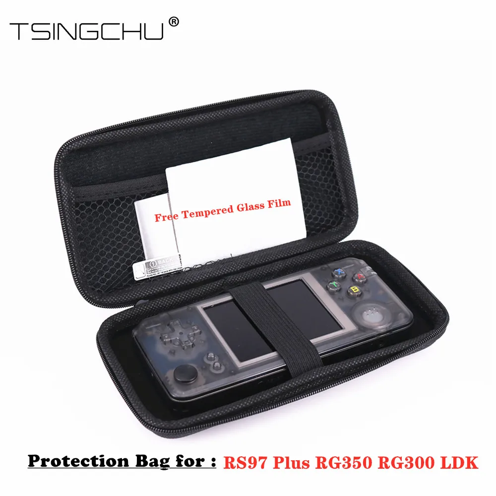 

TSINGO For RS97 Plus RG350 RG300 LDK Landscape Version PocketGo Retro Game Console Portable Protection Bag Hard Carrying Case