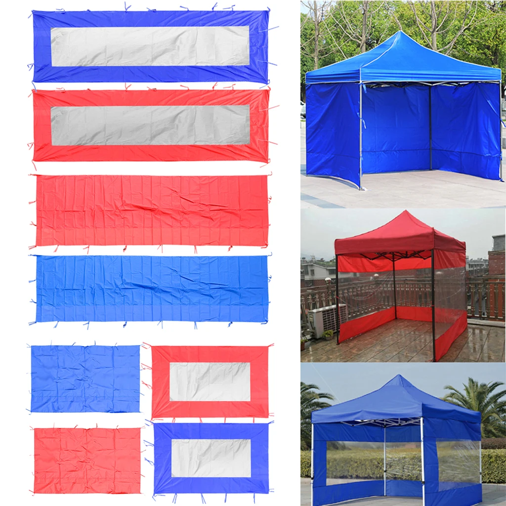 Waterproof Replacement Canopy Side Wall Carport Enclosure Shelter Tent Sun Wall Sunshade Camping Tent Awning Tarp Accessories