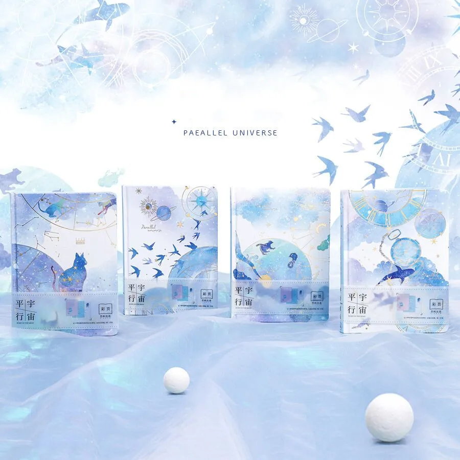 

112 Sheets Parallel Universe Notebook Journals Bullet Agenda Planner Daily Notepad Kawaii School Stationery