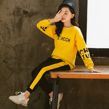 

Girls Clothes 2020 Autumn Spring Long Sleeve Shirts + Pants Suits Kids Clothes Teen Children Clothing Sets 5 6 7 8 9 10 12 Years