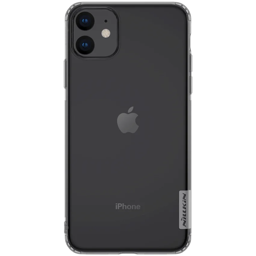 Серый Для iPhone 11 чехол NILLKIN природа ультра тонкий пластиковый чехол для iPhone 11 встроенные Чехлы мягкие из кожи TPU чехол для iPhone 11 6,1'' - Цвет: Серый