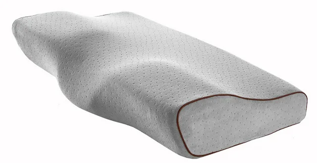 30) Memory Foam подушка для сна подушки под шею в форме бабочки подушки с эффектом памяти расслабить шейный отдел позвоночника взрослого медленного отскока - Цвет: Gray