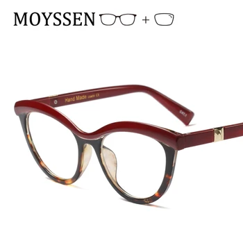 

Women Fashion Designer Patchwork Rivet Style Eyeglasses Retro Round Frame Finished Myopia Optical Glasses Eyewear -2.0 -2.5 -3.0