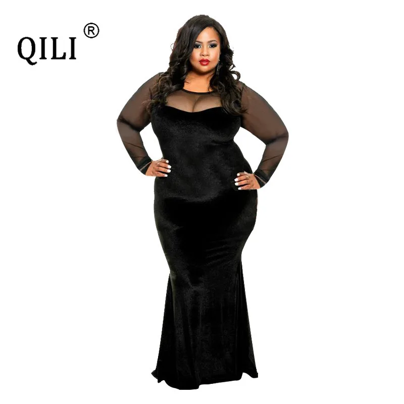 Женское длинное платье в стиле бохо QILI ТРАПЕЦИЕВИДНОЕ Платье макси с круглым