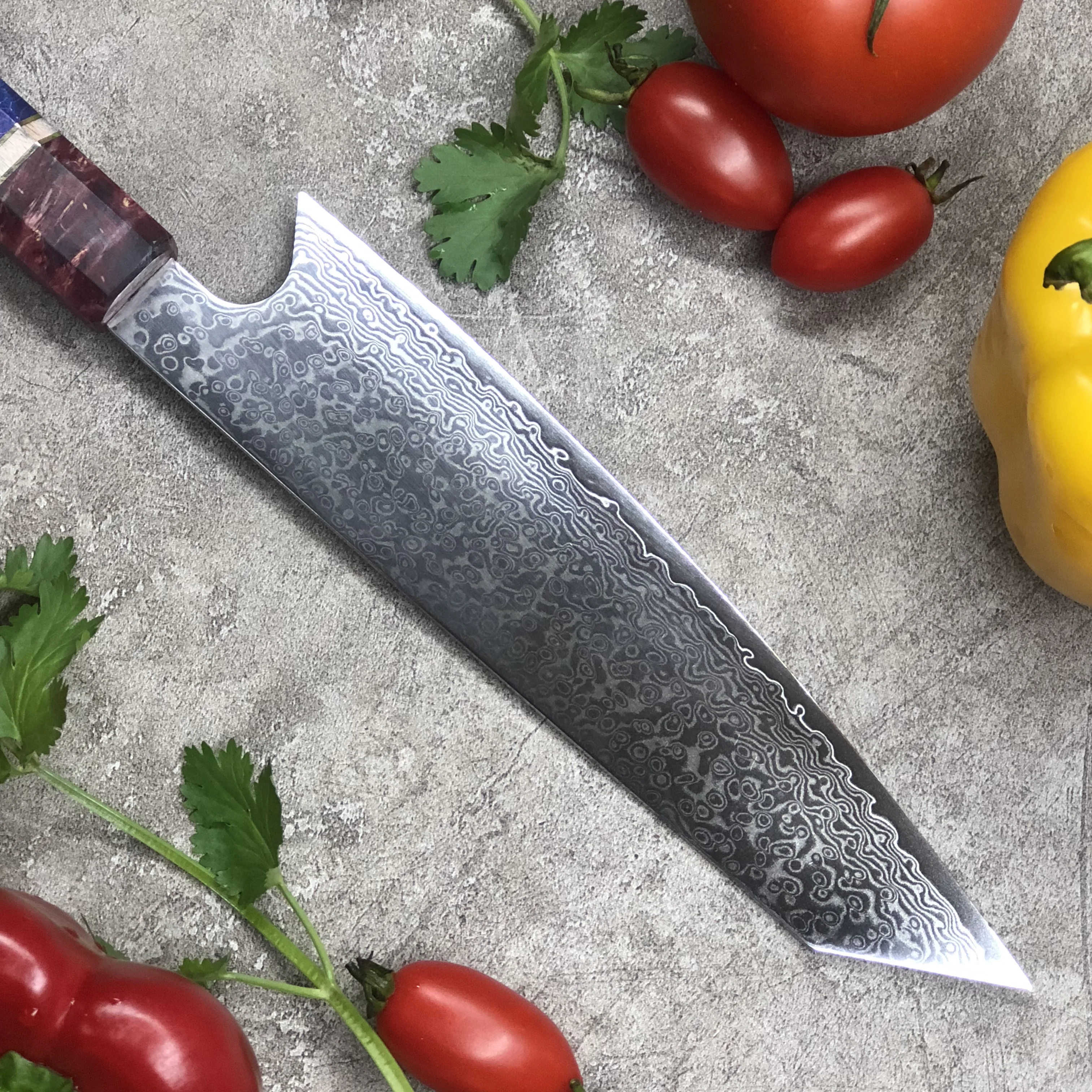 8,2 дюймов дамасский кухонный нож ручной работы поварской нож VG10 японский дамасский стальной кухонный нож Kiritsuke подарочная коробка