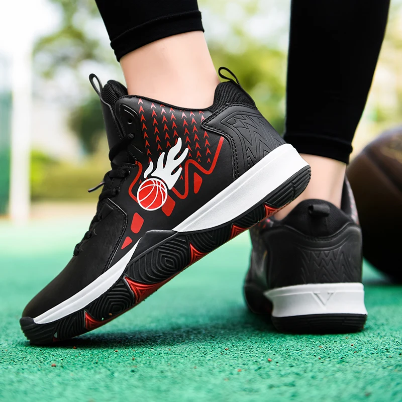 Уличная Мужская баскетбольная обувь; zapatillas hombre; высокие дышащие ботильоны; кроссовки для тренировок; обувь больших размеров