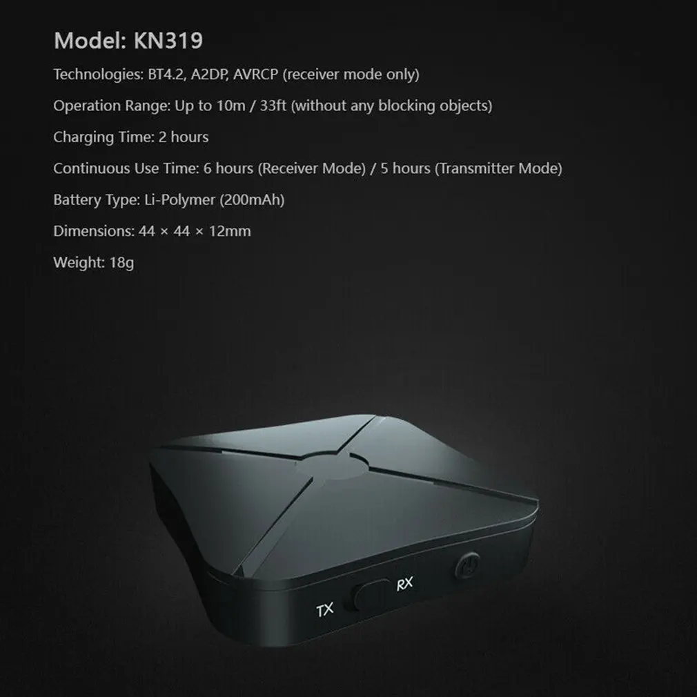 2 в 1 беспроводной Bluetooth 4,2 аудио приемник передатчик для телевизора 3,5 мм AUX Bluetooth адаптер для наушников дома ТВ MP3 PC