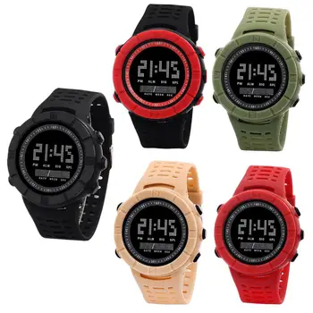 

Men Watches Adjustable Multi-function Fashion Waterproof Student Round Dial Outdoor Sport Watch Digital WristWatch Gift Relojes