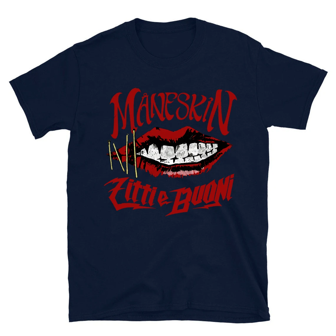 Måneskin サイン入り Tシャツ MANESKIN マネスキン Tシャツ バンドTシャツ ブラック TEATRO D