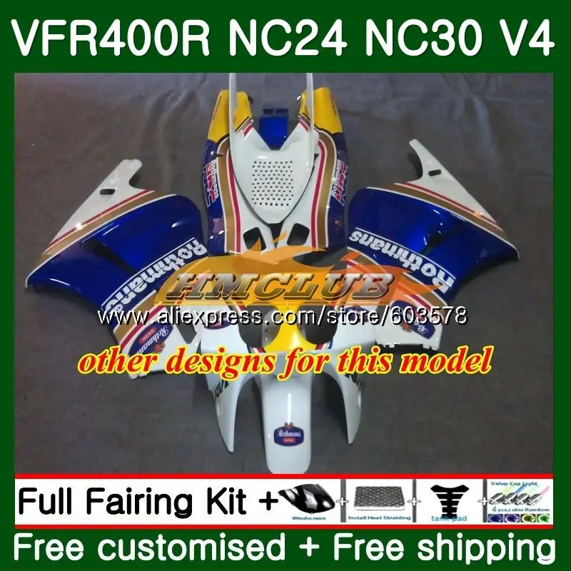 VFR400 R для HONDA VFR400R 1987 1988 1989 1990 1991 1992 98CL. 30 ЛРВ 400 R NC24 NC30 87 88 89 90 91 92 белые, красные обтекатели