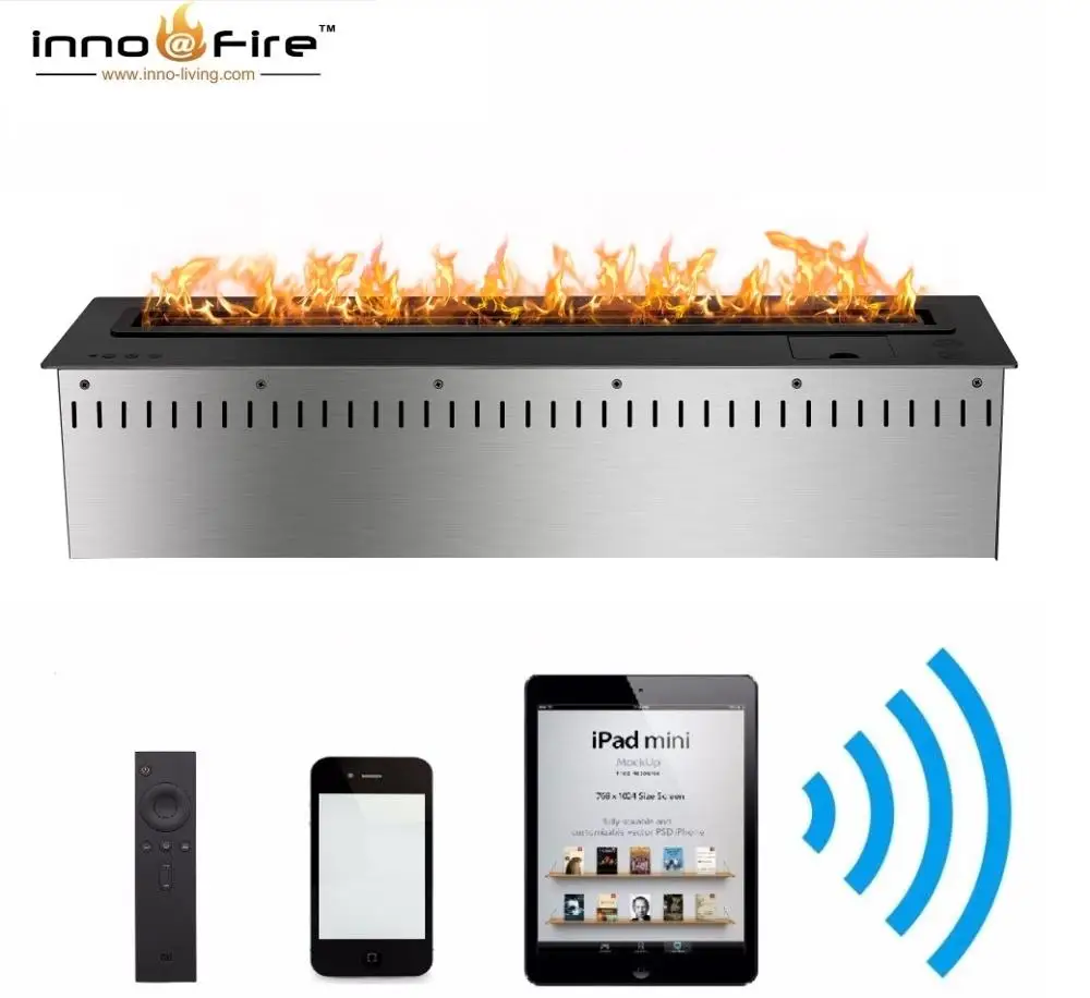 

hot sale 30 inch automatic bio ethanol fireplace wifi control