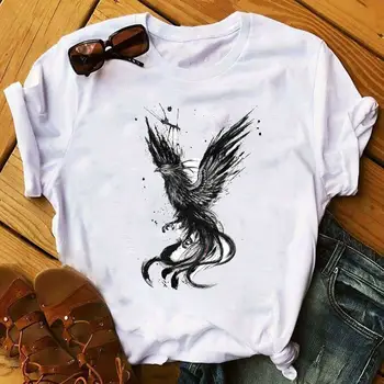 

Women T-Shirt Elegant Butterfly Print O-Neck Female Streetwear Shirts Short Sleeve Casual Tops Tees Femme