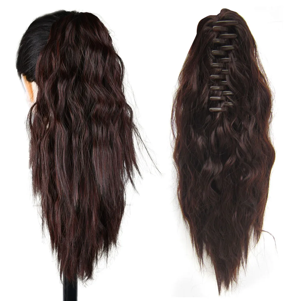 Fake Hair Extensions Claw Jaw Ponytail Extension Long Kinky Curly Synthetic Hair Ponytails Extensions for Black Women