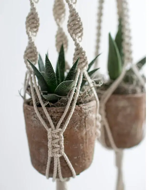new arrival handmade macrame plant hanger 4mm rope hanger macreame pot hanger