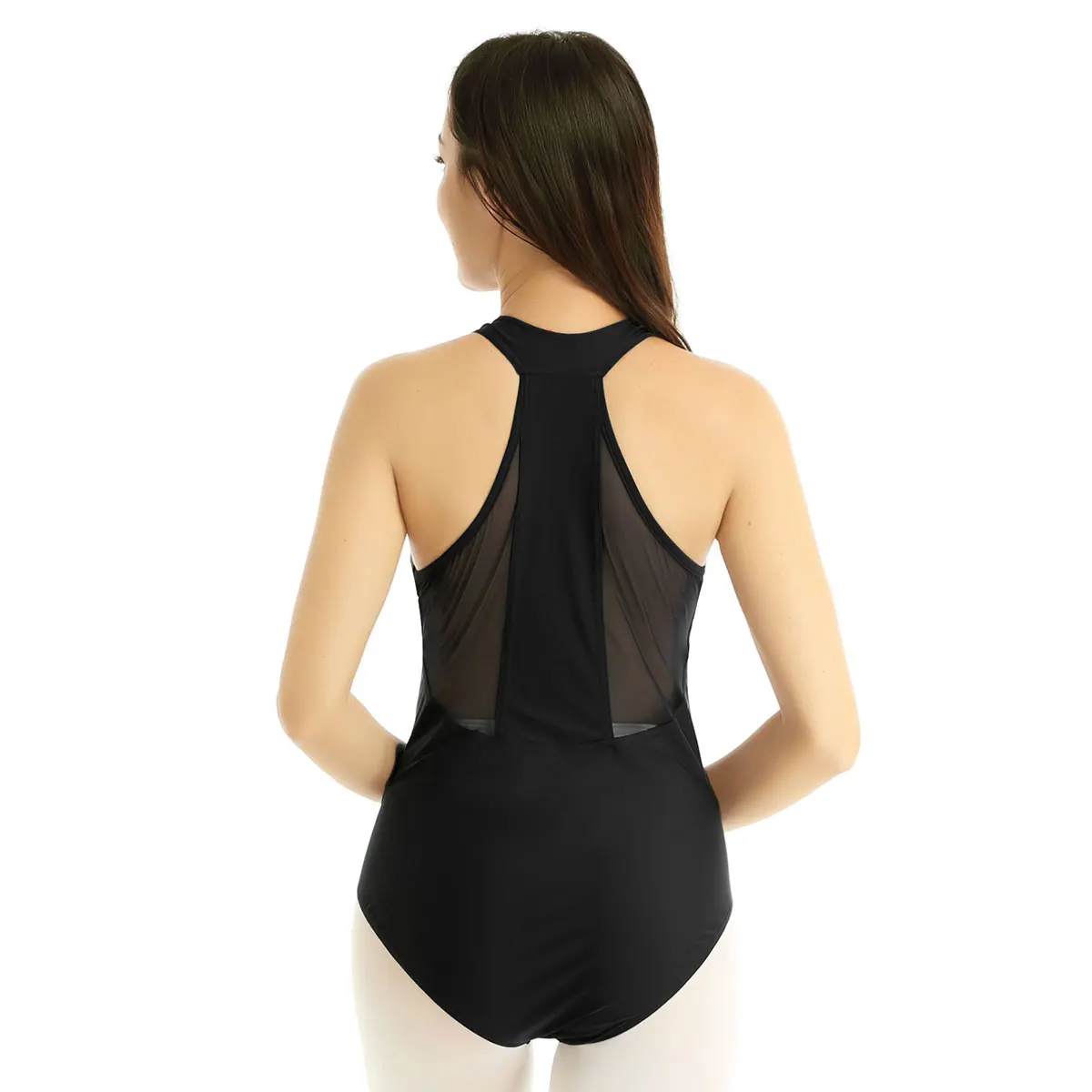 IEFiEL для взрослых Femme с v-образным вырезом балерины Turnpakje Racer Back с цельные костюмы гимнастический балетный купальник для женщин танцевальная одежда