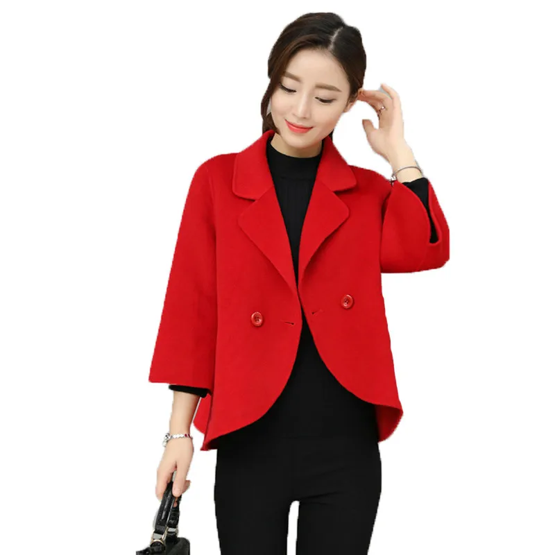 

Woman Coats Winter Wool Short Jacket for Women In Autumn and Winter Korean Version Thick Wool Small Suit Short Jacket