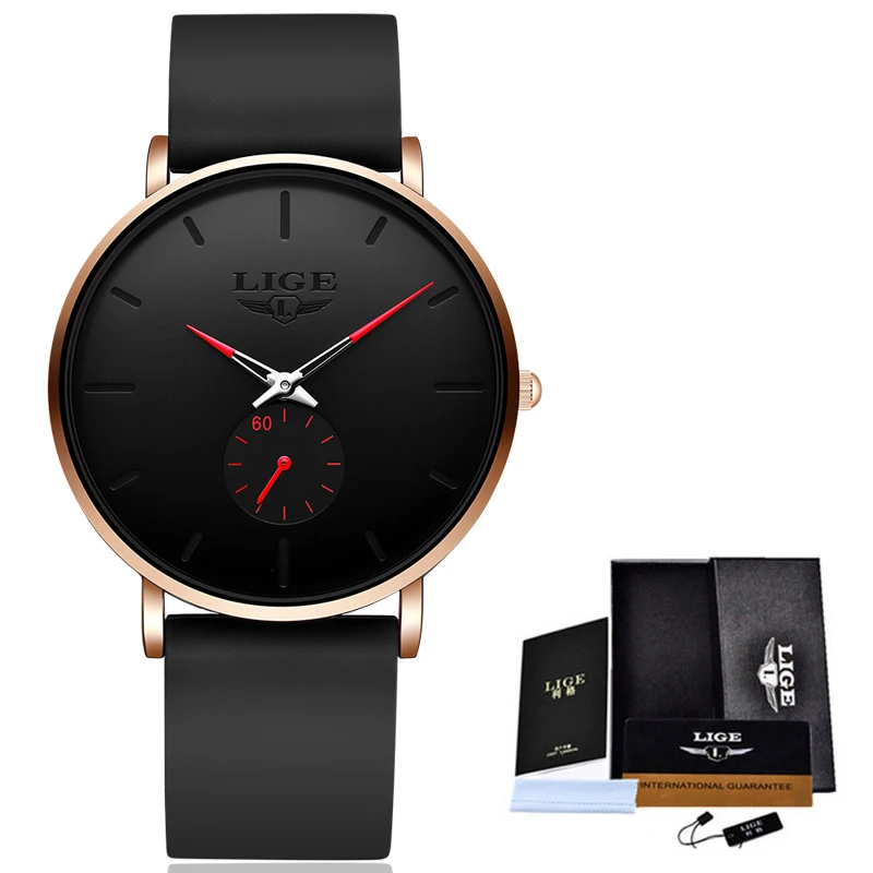 LIGE 2023 New Fashion Sports Mens Watches Top Brand Luxury Waterproof Simple Ultra-Thin Watch Men Quartz Clock Relogio Masculino