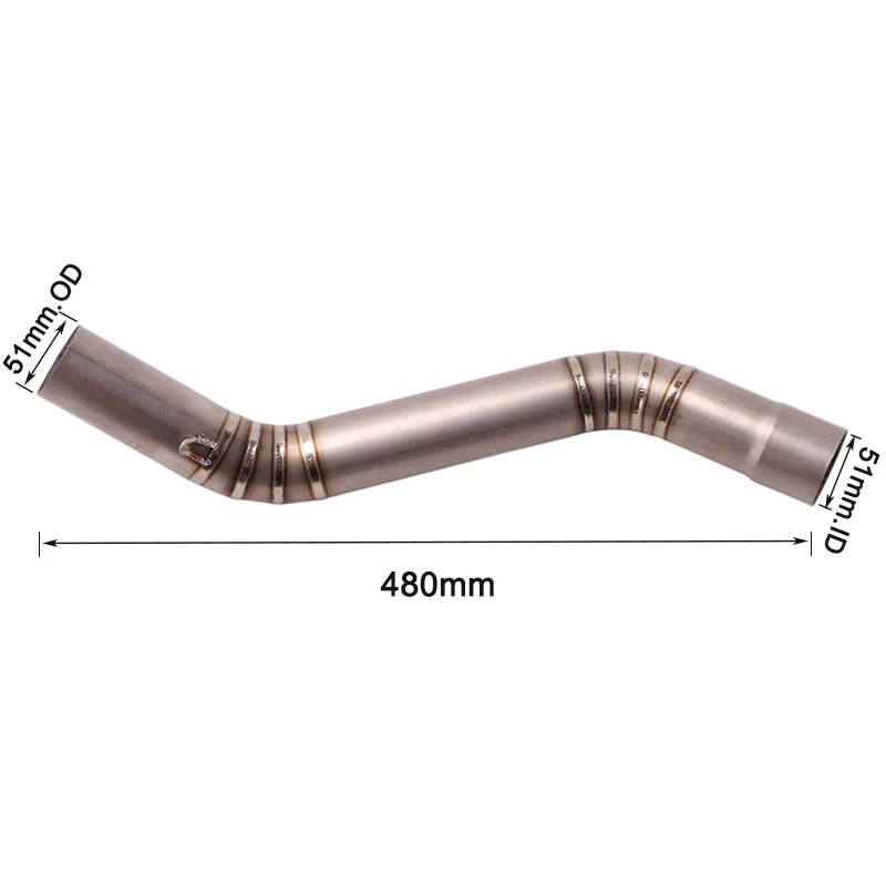 Ninja ZX6R ZX636 2009-2019 Titanium Middle Connect Link Pipe Slip for Kawasaki Motorcycle to Connnect 51MM Exhaust Muffler Tip - Image 2
