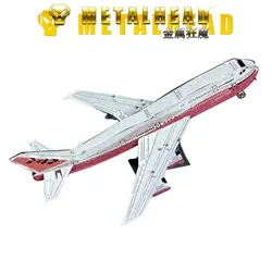 Металлический маньяк DIY металлический пазл Сборная модель KM021-r Boeing 747
