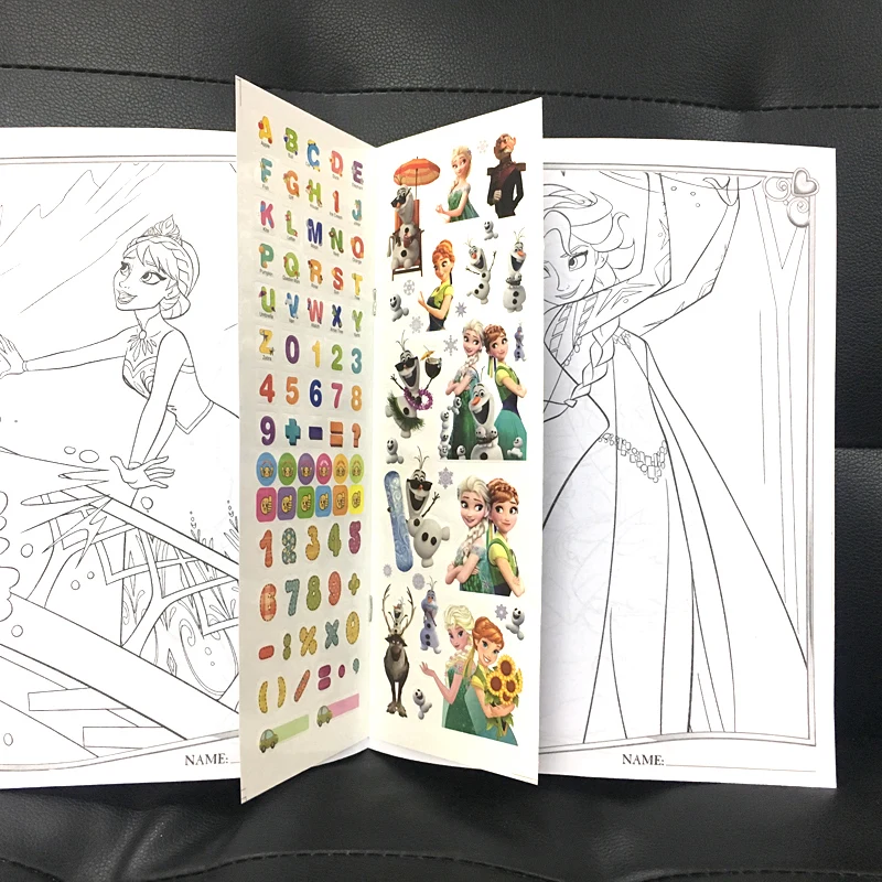 2pc/set 16 Page sofia Snow Princess coloring book sticker book children Adults Drawing/comic/cartoon colouring books for kids 2pc/set 16 Page sofia Snow Princess coloring book sticker book children Adults Drawing/comic/cartoon colouring books for kids