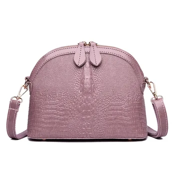 

Soft Leather Women Bag 2019 Spring New Crocodile Pattern Middle-aged Women's Handbag Mother Bag Shoulder Messenger Bag Shell Bag