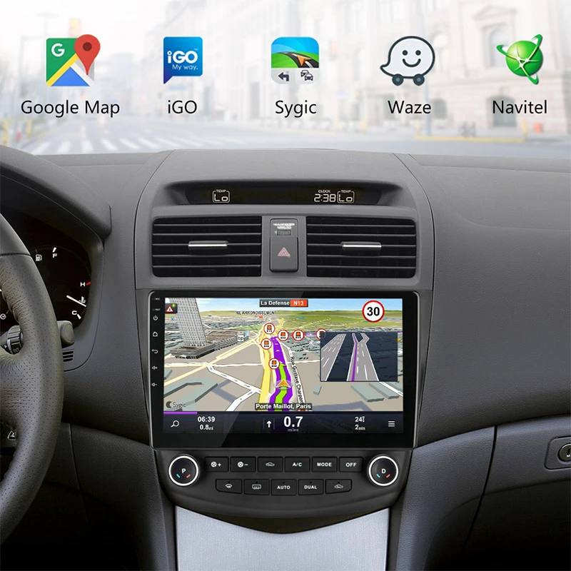 Vtopek Android car gps navigation radio for Honda Accord 7 2005-2008 Multimedia player 4G Net WIFI HIFI Bluetooth RDS DSP
