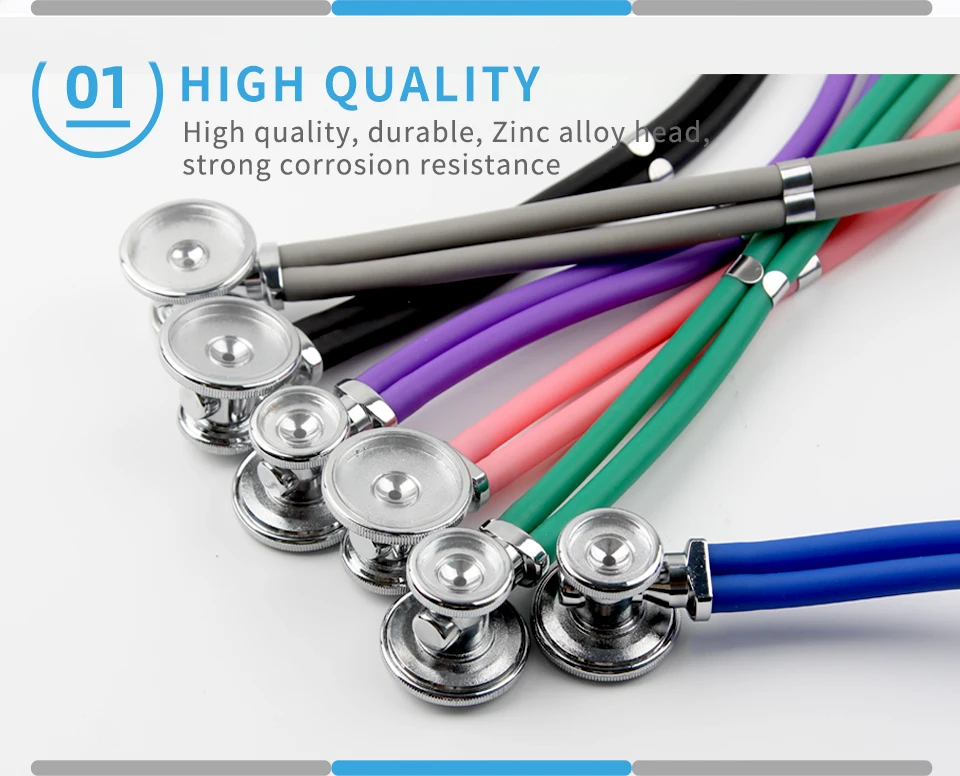 Portable Double Head Double Tube Medical Stethoscope Multifunctional Professional Long Soft Tube Stethoscope Medical Device
