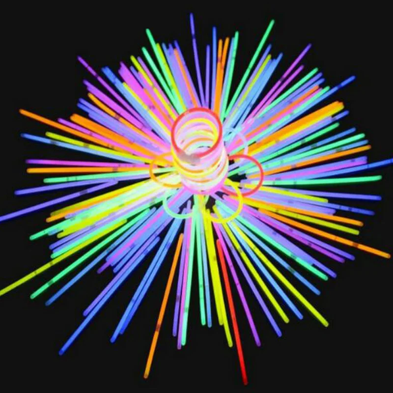 

ZSIIBO 100pcs / set Colorful Luminous Fluorescent bracelet DIY bracelet necklace Christmas party neon glow stick children's toys