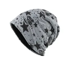 Хип-хоп стиль пентаграмма мужской берет для женщин теплые свободные камуфляжные шапки крючком зимняя Шерстяная Лыжная Шапочка с черепом берет gorro invierno