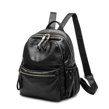 Кожаный рюкзак, новый женский кожаный рюкзак, высокое качество, мягкая кожаная сумка на плечо для девочек, Большая вместительная школьная