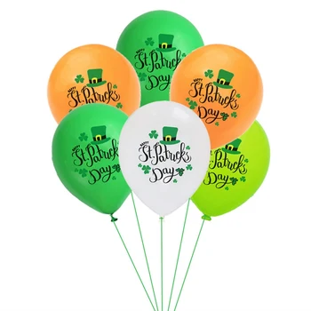 

High Quality 12inch Irish Holiday Party Decoration Banner Swallowtail Flag Saint Patrick Party Balloon Decoration Supplies