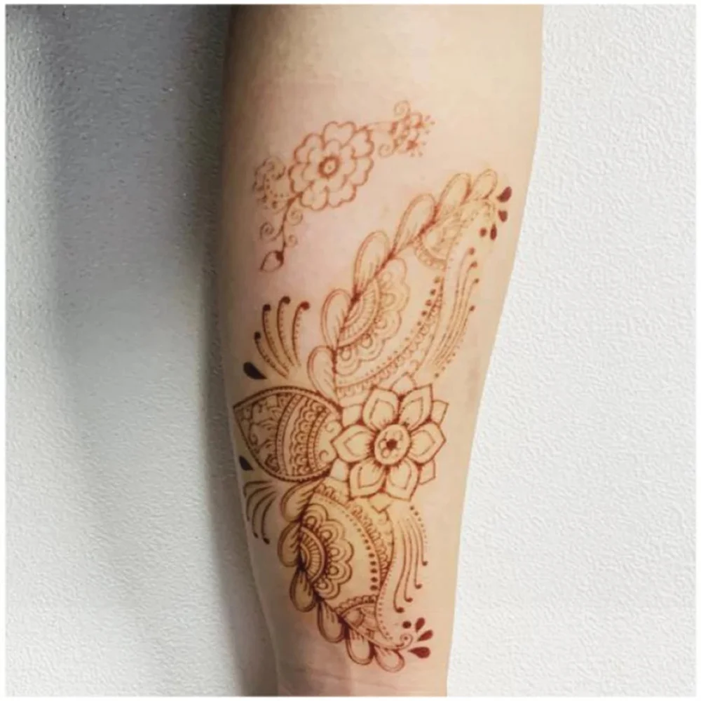 1pc Indian Henna Rose Lace Flower Tattoo Stencil Women Diy Body Legs Arm  Art Airbrush Painting Mandala Tattoo Stencil Template|Tattoo Stencils| -  AliExpress
