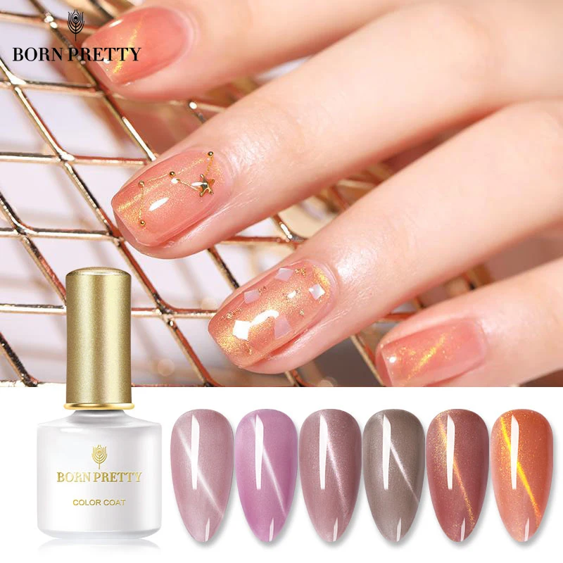 BORN PRETTY 3D кошачий Гель лак для использования с магнитом розовая телесная Серия 6 мл