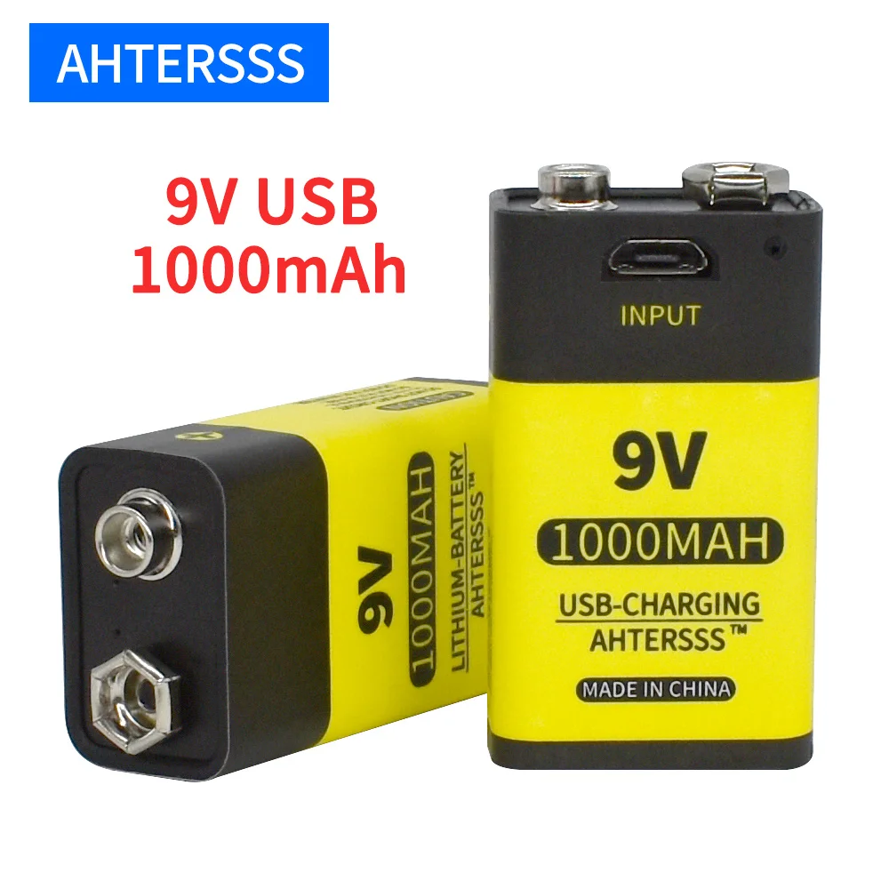 Литий ионная аккумуляторная батарея 9 в usb 6f22 9 В для мультиметра дымовая сигнализация и т. Д. Батареи|Перезаряжаемые батареи| | АлиЭкспресс