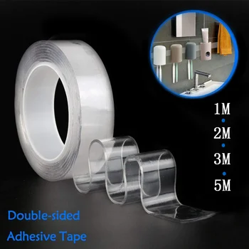 

1/2/3/5m Reusable Double-Sided Adhesive Nano Traceless Tape Removable Waterproof Tape Fita Dupla Face Tie Glue Gadget Supplies