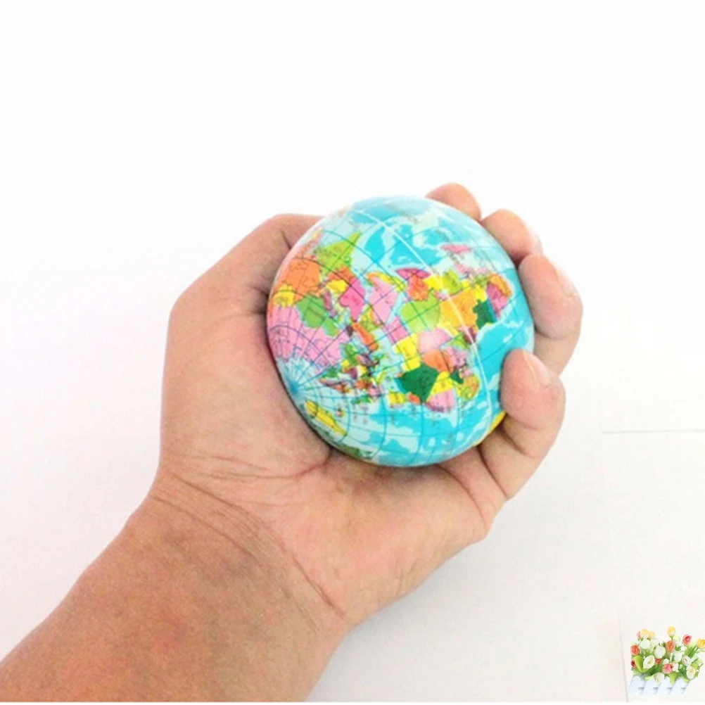 1pcs Relief World Map Foam Ball Atlas Globe Palm Planet Earth squeeze oyuncak gadgets antistress Stress | Мобильные телефоны и
