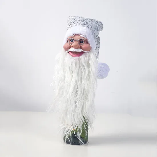 New Christmas Silicone Wine Bottle Covers Santa Claus Tabletop Wine Accessory Decor for Home Kitchen Xmas Table Party Supplies