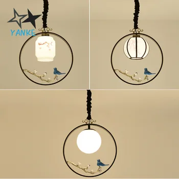 

New Chinese restaurant bedroom bar chandelier modern simple creative small chandelier, corridor balcony decorative lighting