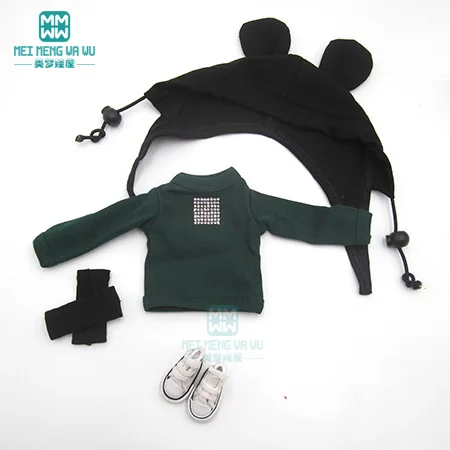 XB--023--E--T 1 шт., Одежда для кукол Blyth, бинауральная шапка, толстовка, носки, кроссовки для Blyth Azone OB23 OB241/6, аксессуары для кукол - Цвет: XB--023--E--T