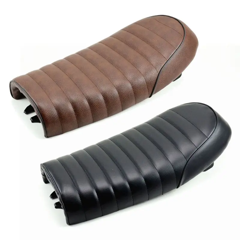 Motorcycle High-quality leather Retro Seat Cushion Built-in Soft sponge Vintage Comfortable Hump Saddle for Cafe Racer CG |