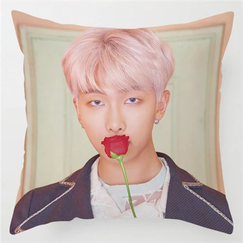 8 Bangtan boys мультяшная Подушка CoverPrint Подушка Чехол птица полиэстер хлопок BT-21Throw наволочка для подушки, декоративная для Офис - Цвет: 8