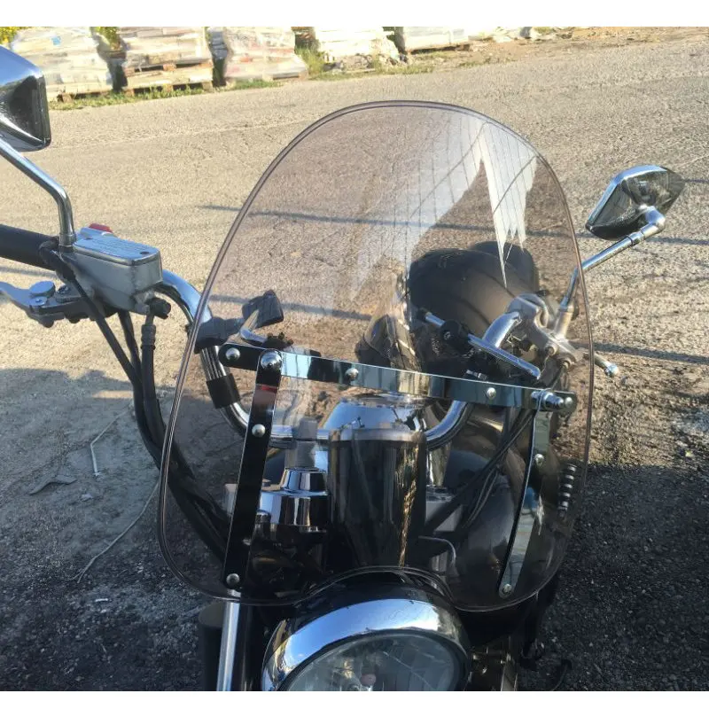 18 Inch Smoke Ветра Экран для Honda CN250 CG125 компакт-дисков CG CN 250 125 см CMX 500 450 400 200 CX 650 7/" или 1" ручки Экран лобовое стекло - Цвет: 18 Inch Smoke